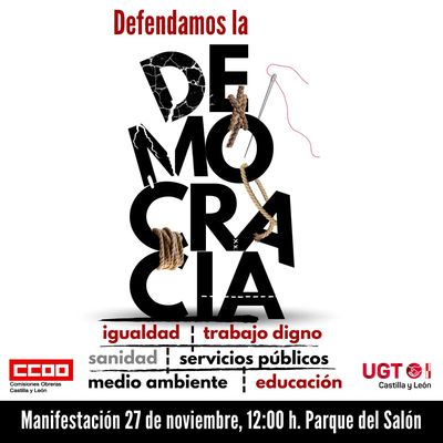 Ganemos Palencia apoya la manifestación “Defendamos la Democracia”